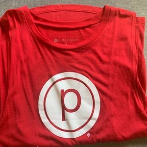 Pure Barre Red circle P muscle tank